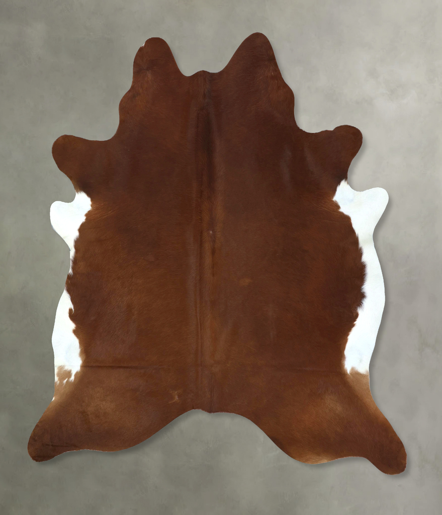 Solid Brown XX-Large Brazilian Cowhide Rug 7'9"H x 7'1"W #B20949 by Hudson Hides