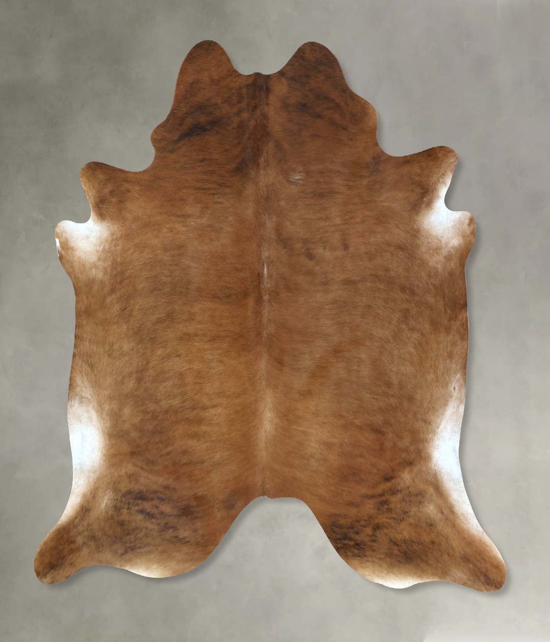 Medium Brindle X-Large Brazilian Cowhide Rug 7'2"H x 6'5"W #B20950 by 