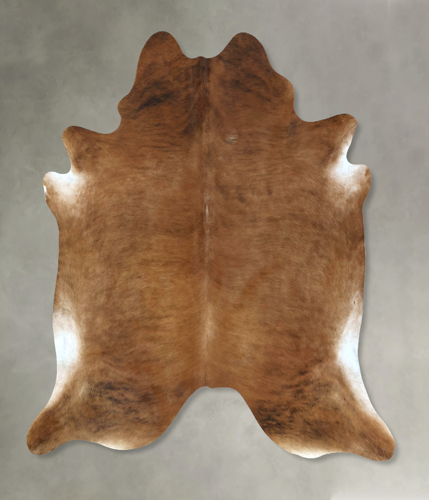 Medium Brindle X-Large Brazilian Cowhide Rug 7'2"H x 6'5"W #B20950 by Hudson Hides