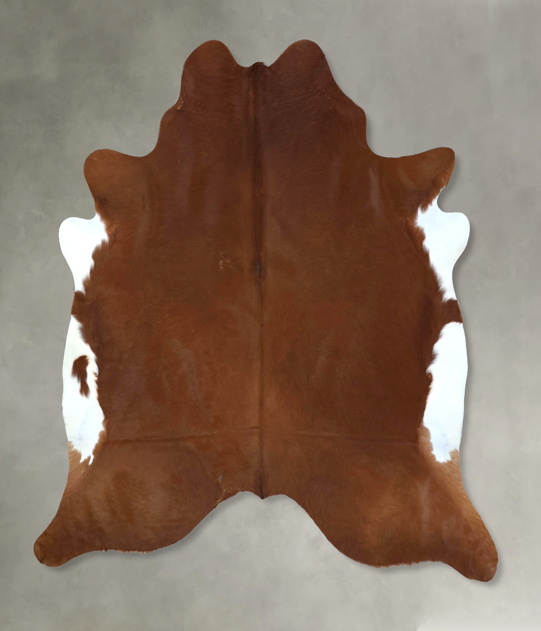 Solid Brown XX-Large Brazilian Cowhide Rug 7'6"H x 6'11"W #B20951 by H