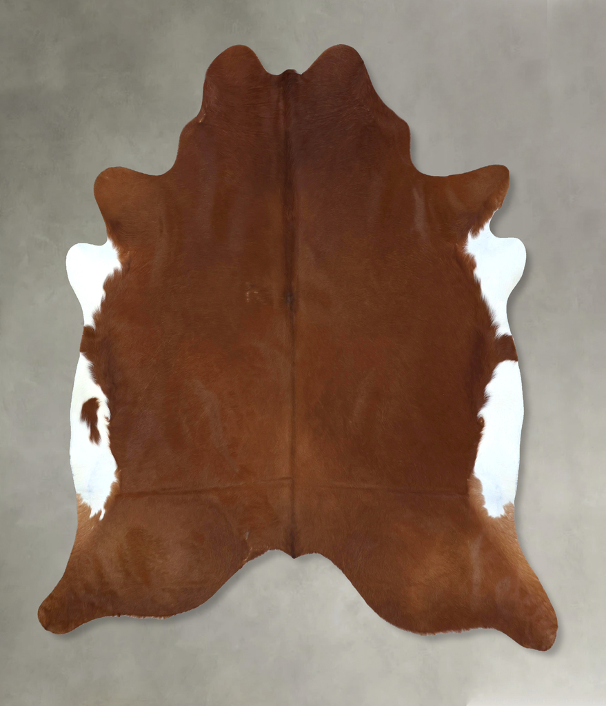 Solid Brown XX-Large Brazilian Cowhide Rug 7'6"H x 6'11"W #B20951 by Hudson Hides