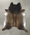 Grey with Beige XX-Large Brazilian Cowhide Rug 8'1