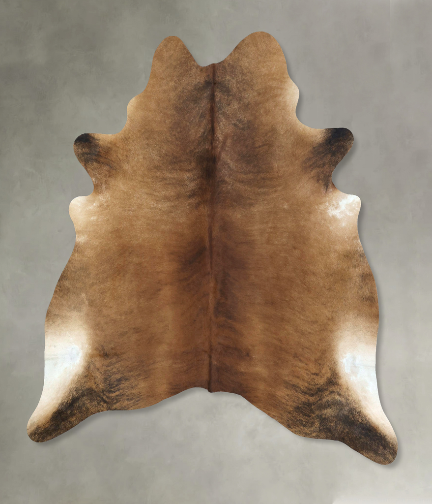 Medium Brindle XX-Large Brazilian Cowhide Rug 7'7"H x 6'9"W #B20958 by Hudson Hides