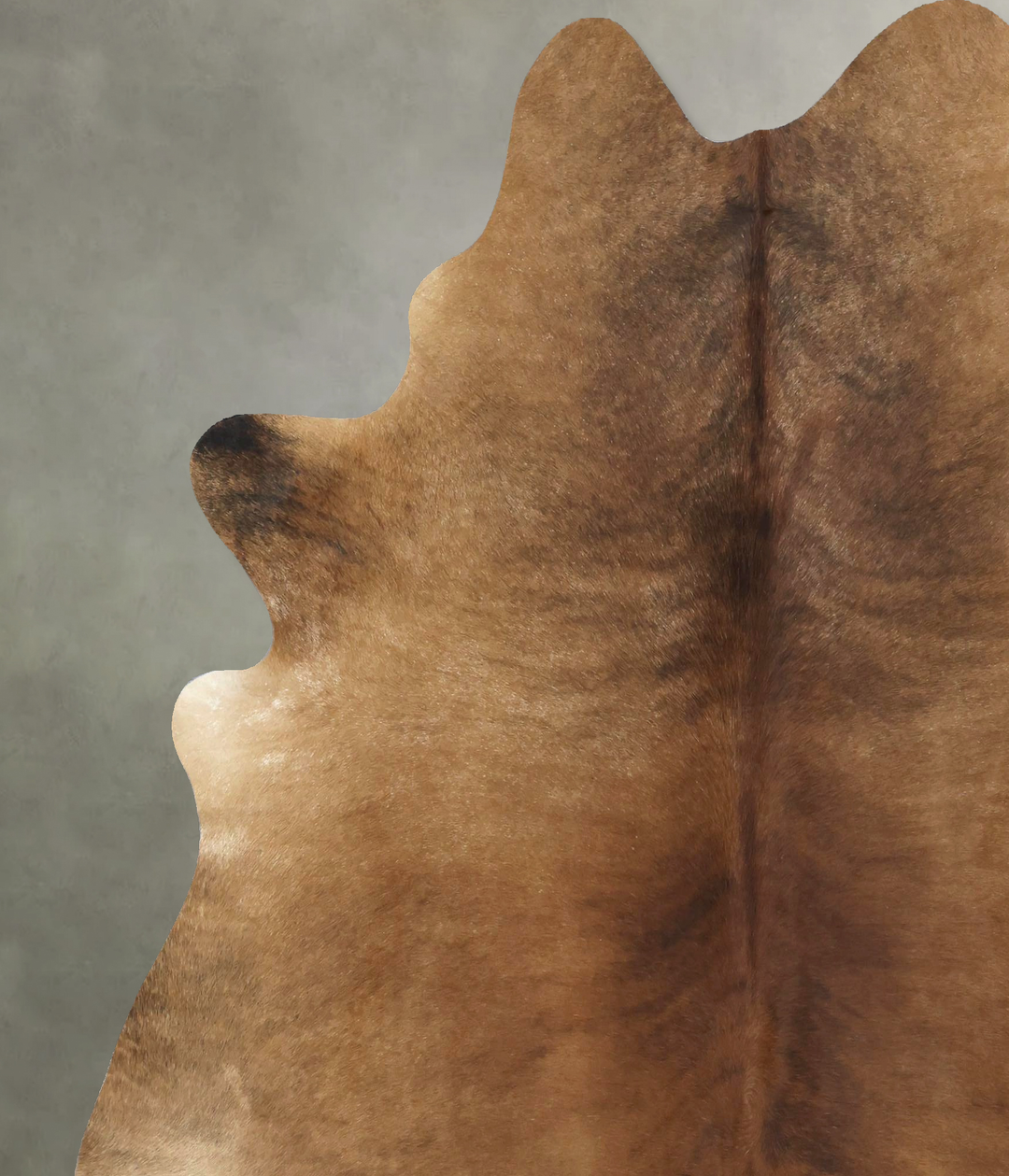 Medium Brindle XX-Large Brazilian Cowhide Rug 7'7"H x 6'9"W #B20958 by