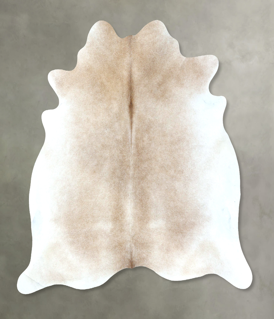 Grey with Beige X-Large Brazilian Cowhide Rug 6'8"H x 6'7"W #B20959 by Hudson Hides