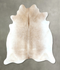 Grey with Beige X-Large Brazilian Cowhide Rug 6'8