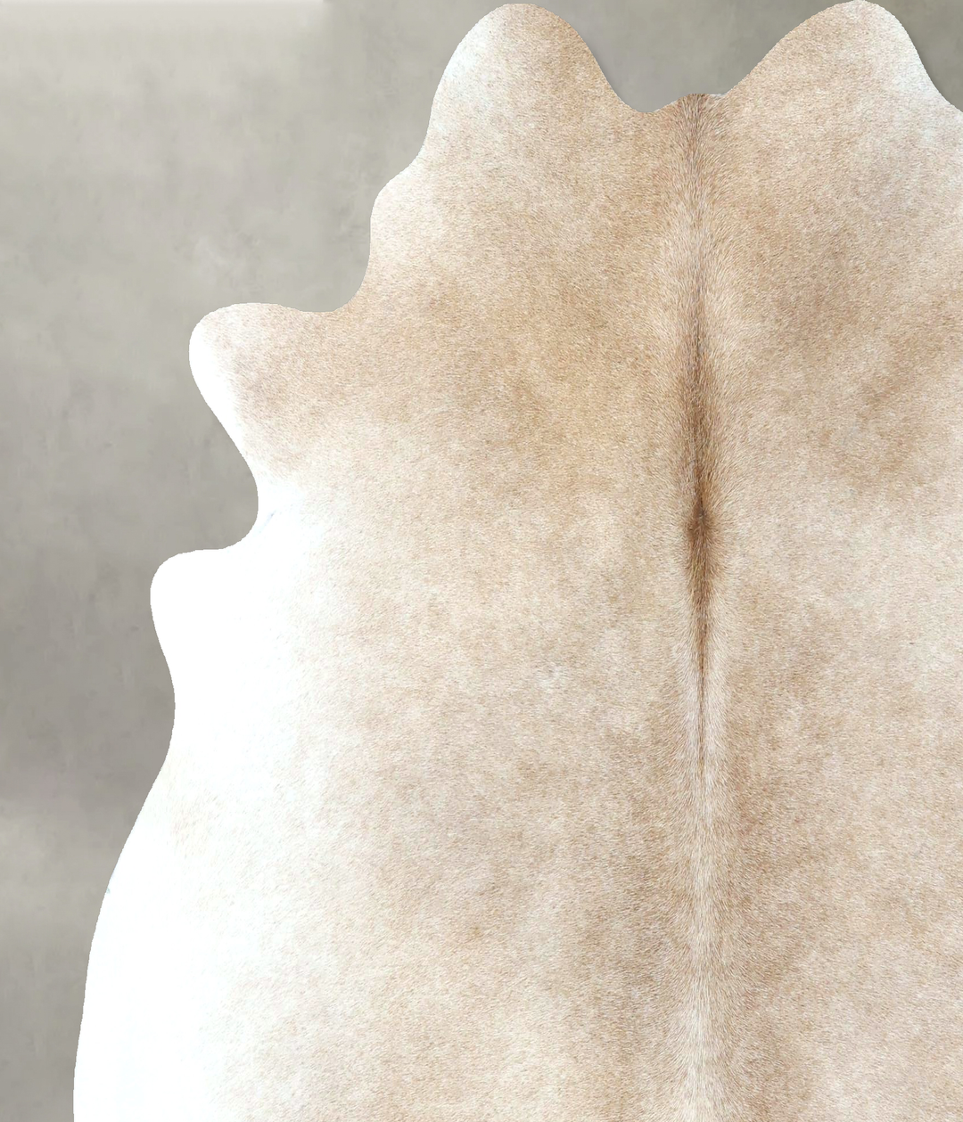 Grey with Beige X-Large Brazilian Cowhide Rug 6'8"H x 6'7"W #B20959 by