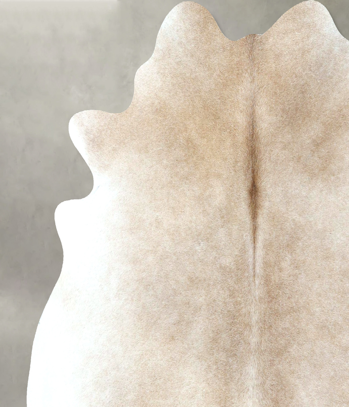 Grey with Beige X-Large Brazilian Cowhide Rug 6'8"H x 6'7"W #B20959 by Hudson Hides