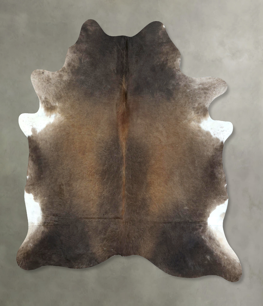 Chocolate X-Large Brazilian Cowhide Rug 7'0"H x 5'11"W #B20963 by Hudson Hides
