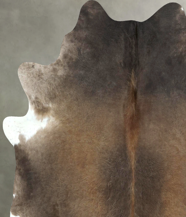 Chocolate X-Large Brazilian Cowhide Rug 7'0"H x 5'11"W #B20963 by Hudson Hides
