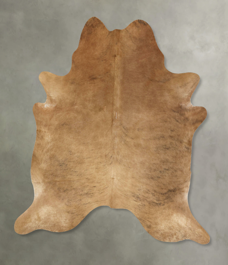 Solid Brown XX-Large Brazilian Cowhide Rug 7'9"H x 6'8"W #B20966 by Hudson Hides