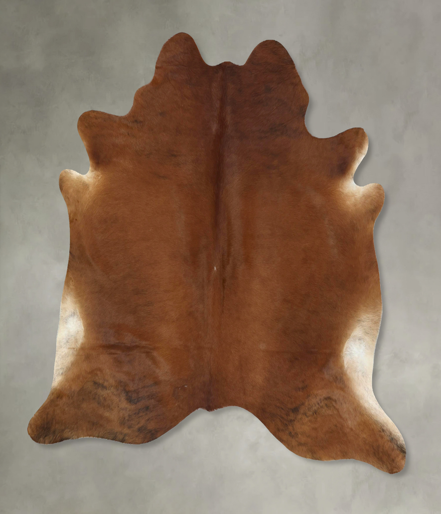 Solid Brown X-Large Brazilian Cowhide Rug 6'11"H x 6'9"W #B20971 by Hudson Hides