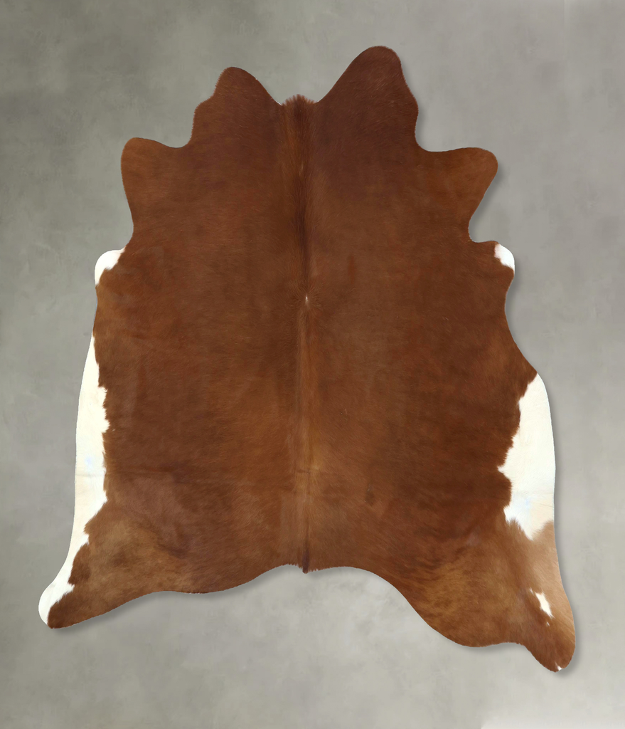 Solid Brown X-Large Brazilian Cowhide Rug 6'11"H x 7'1"W #B20978 by Hudson Hides
