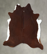 Brown and White Regular XX-Large Brazilian Cowhide Rug 7'11"H x 7'0"W #B20982 by Hudson Hides