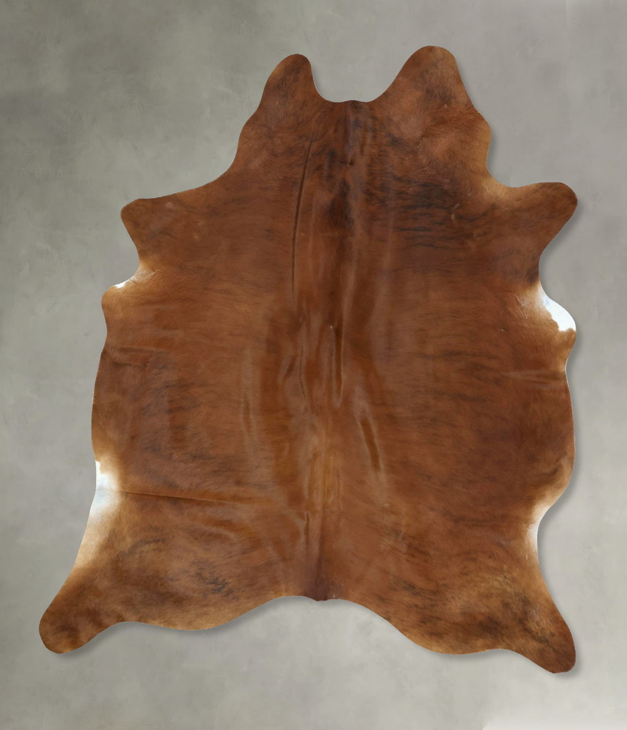 Medium Brindle X-Large Brazilian Cowhide Rug 7'11"H x 6'1"W #B20989 by Hudson Hides