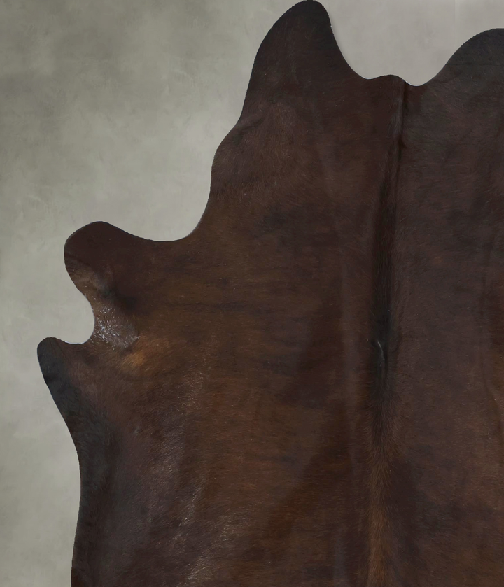 Chocolate X-Large Brazilian Cowhide Rug 7'3"H x 5'11"W #B20995 by Hudson Hides