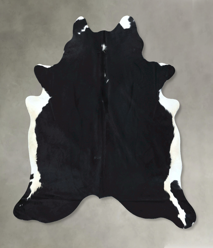 Black and White X-Large Brazilian Cowhide Rug 7'3"H x 6'4"W #B20997 by Hudson Hides
