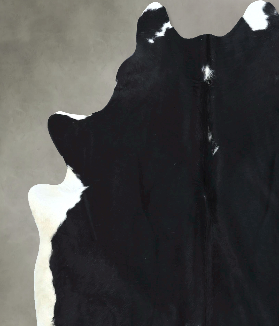 Black and White X-Large Brazilian Cowhide Rug 7'3"H x 6'4"W #B20997 by