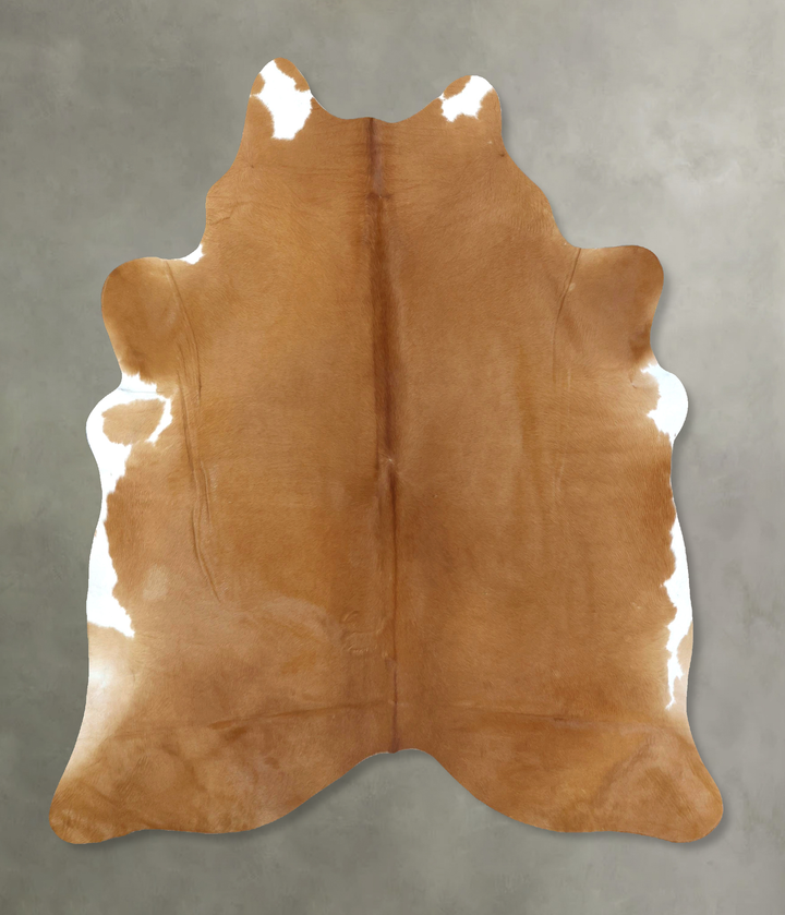 Beige X-Large Brazilian Cowhide Rug 7'3"H x 5'10"W #B20998 by Hudson Hides