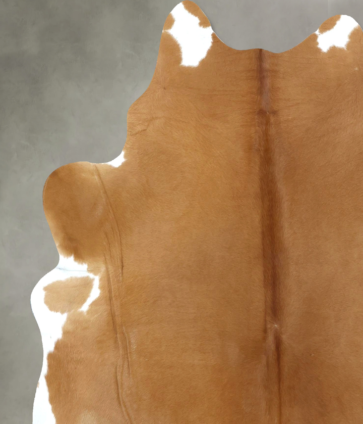 Beige X-Large Brazilian Cowhide Rug 7'3"H x 5'10"W #B20998 by Hudson Hides
