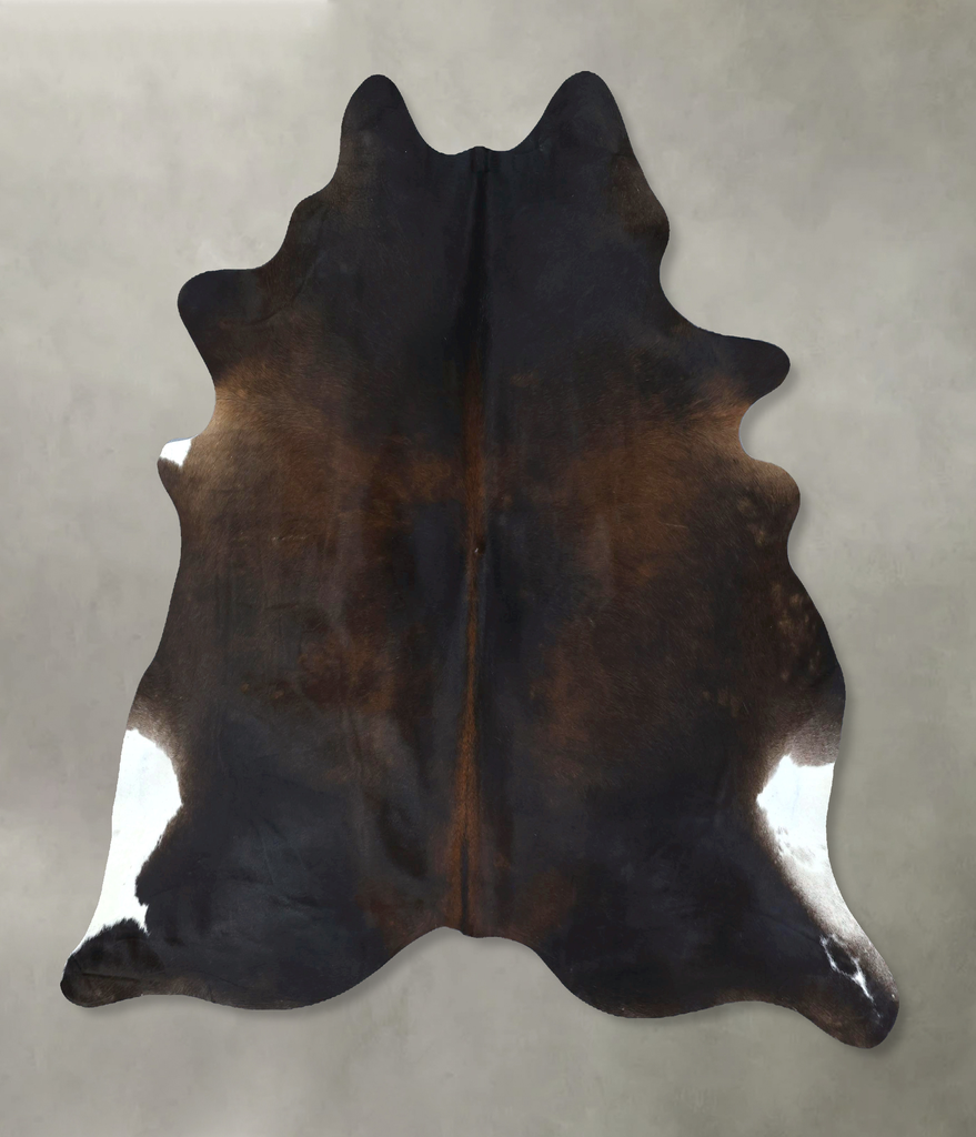 Chocolate X-Large Brazilian Cowhide Rug 7'0"H x 6'2"W #B20999 by Hudson Hides