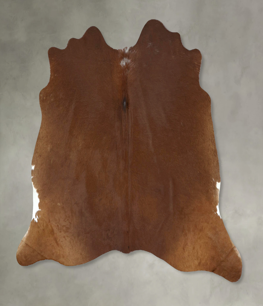 Solid Brown Large Brazilian Cowhide Rug 5'3"H x 5'10"W #B21004 by Hudson Hides