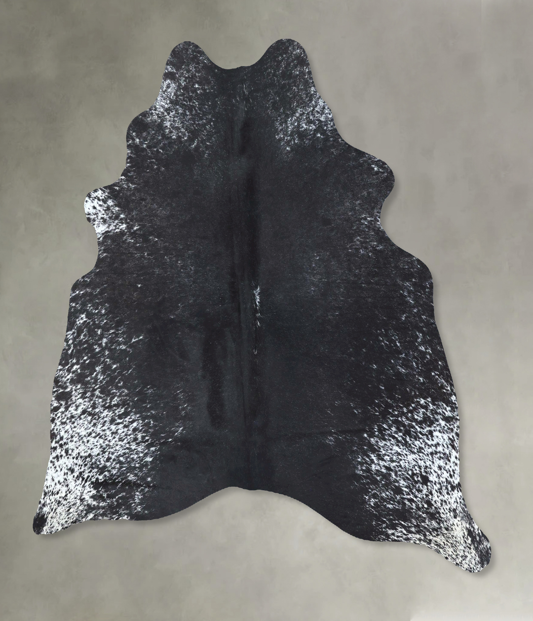 Salt and Pepper Black Large Brazilian Cowhide Rug 6'8"H x 5'7"W #B2100
