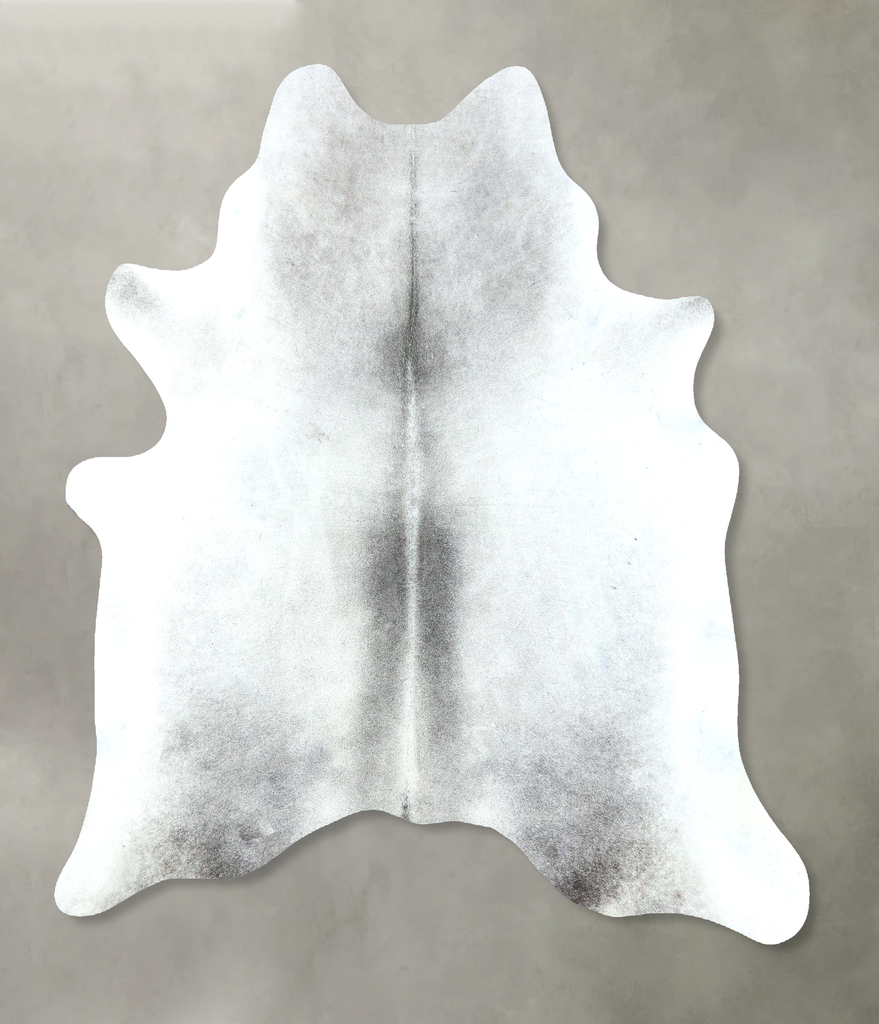 Medium Grey Large Brazilian Cowhide Rug 6'8"H x 5'10"W #B21013 by Hudson Hides