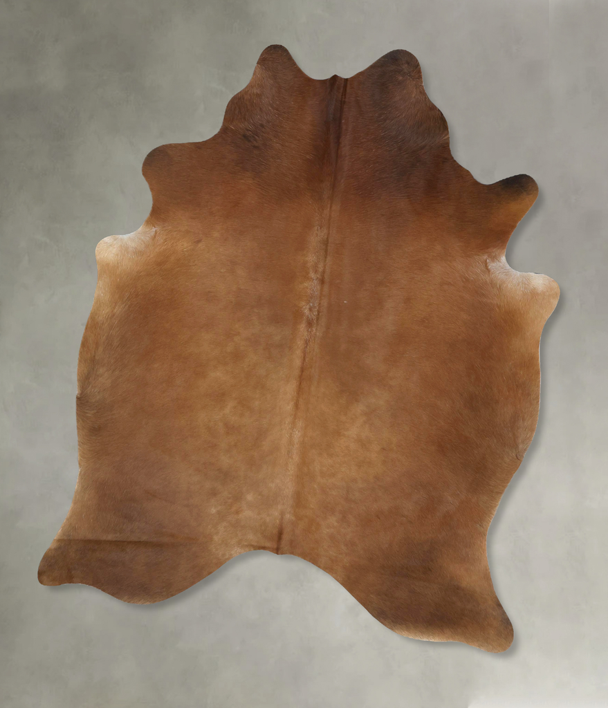 Solid Brown X-Large Brazilian Cowhide Rug 7'4"H x 5'11"W #B21024 by Hudson Hides