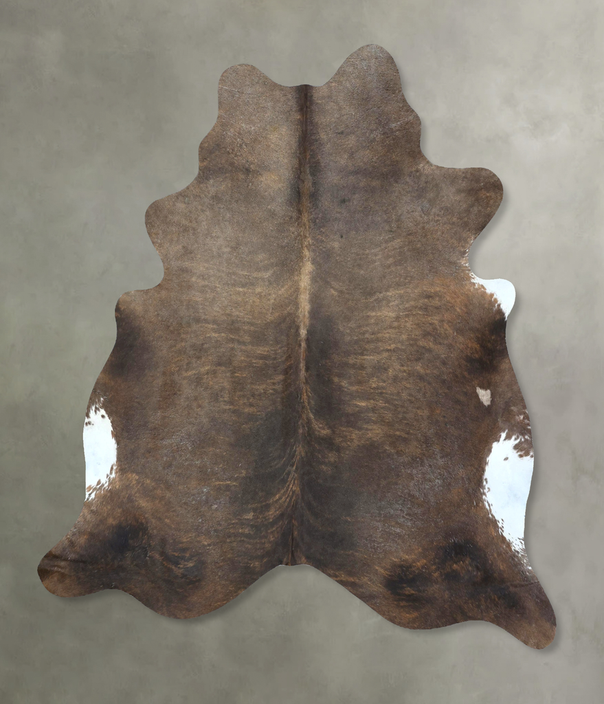 Chocolate X-Large Brazilian Cowhide Rug 7'2"H x 6'6"W #B21025 by Hudson Hides