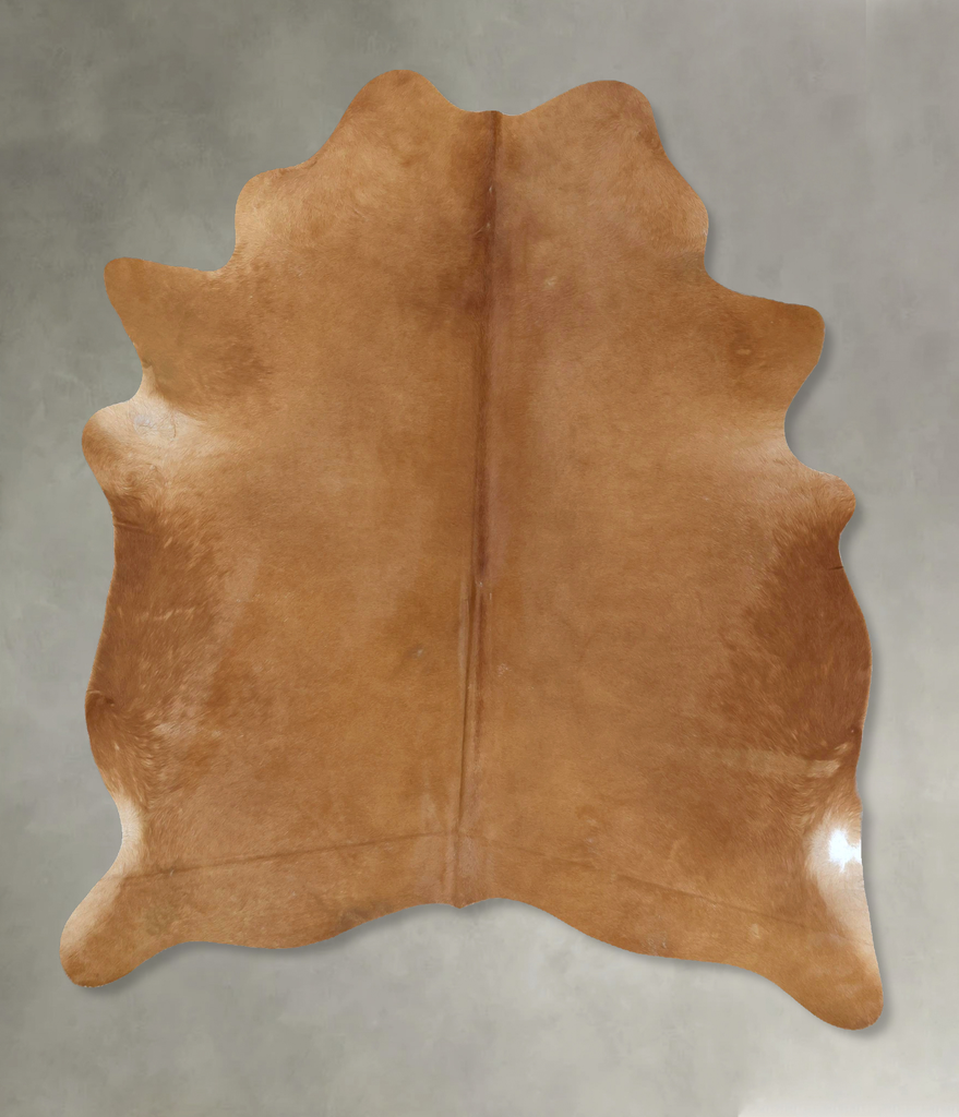 Solid Brown X-Large Brazilian Cowhide Rug 7'3"H x 5'11"W #B21026 by Hudson Hides