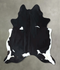 Black and White X-Large Brazilian Cowhide Rug 7'2