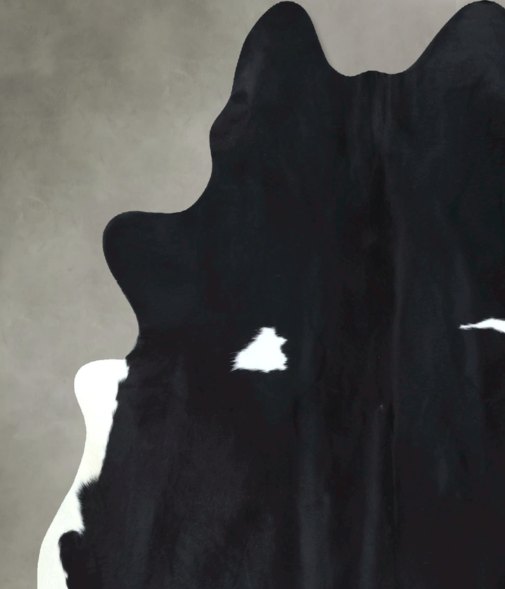 Black and White X-Large Brazilian Cowhide Rug 7'2"H x 6'4"W #B21027 by Hudson Hides