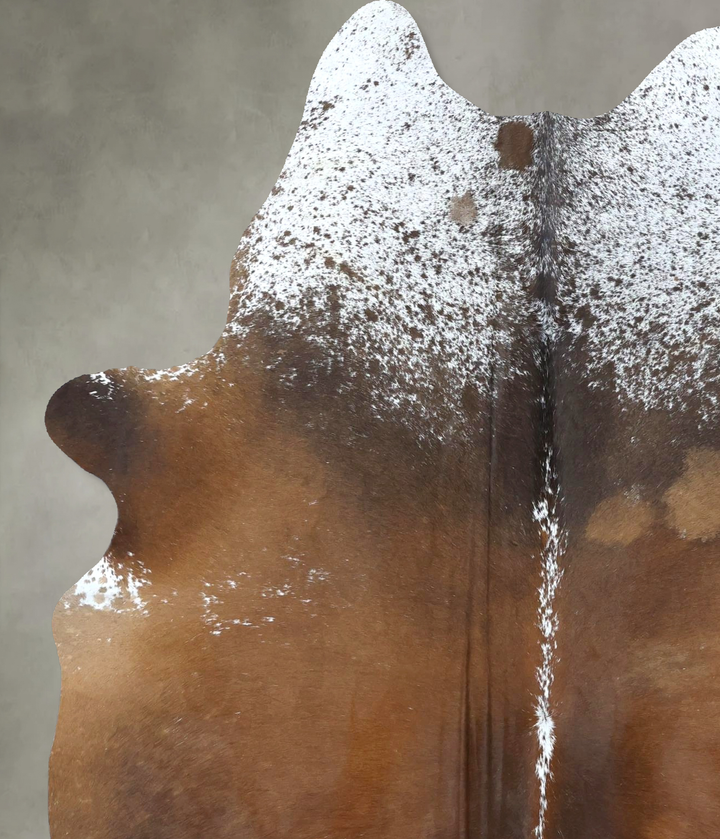 Salt and Pepper Brown Large Brazilian Cowhide Rug 6'11"H x 5'2"W #B21028 by Hudson Hides