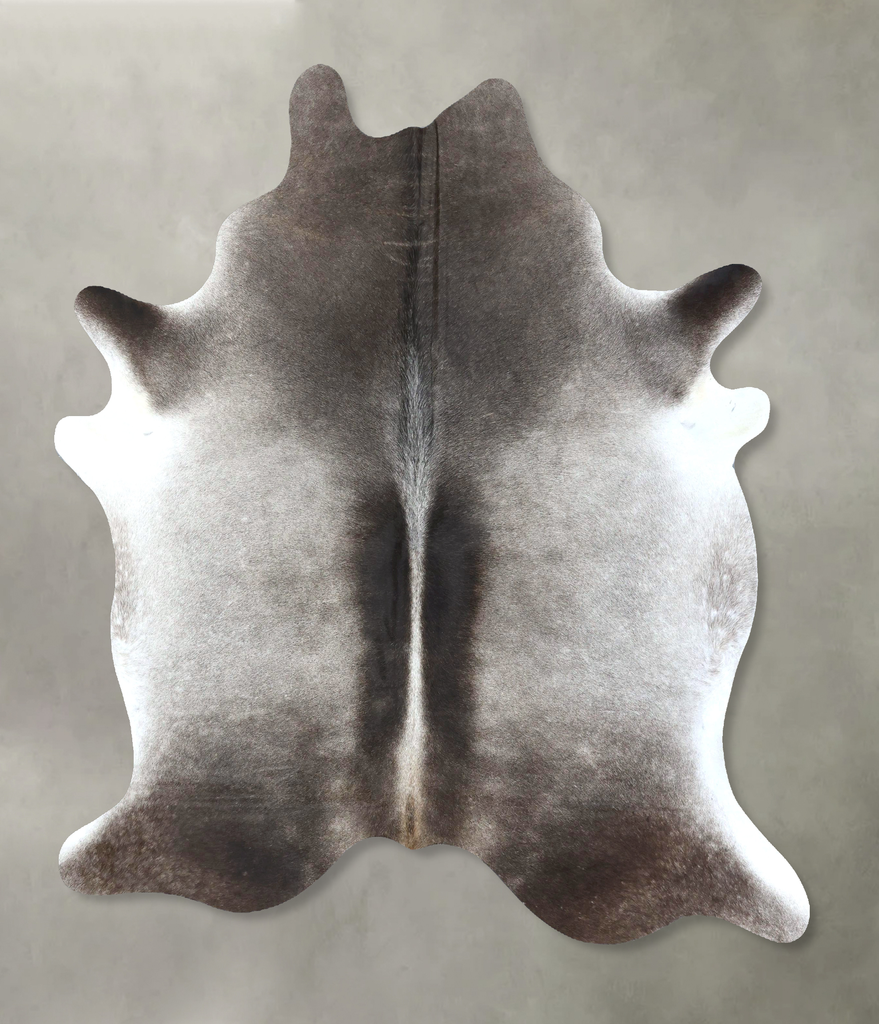Medium Grey X-Large Brazilian Cowhide Rug 7'4"H x 6'1"W #B21030 by Hudson Hides
