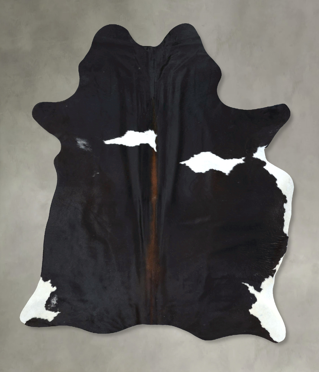 Black and White Large Brazilian Cowhide Rug 7'3"H x 5'1"W #B21031 by H