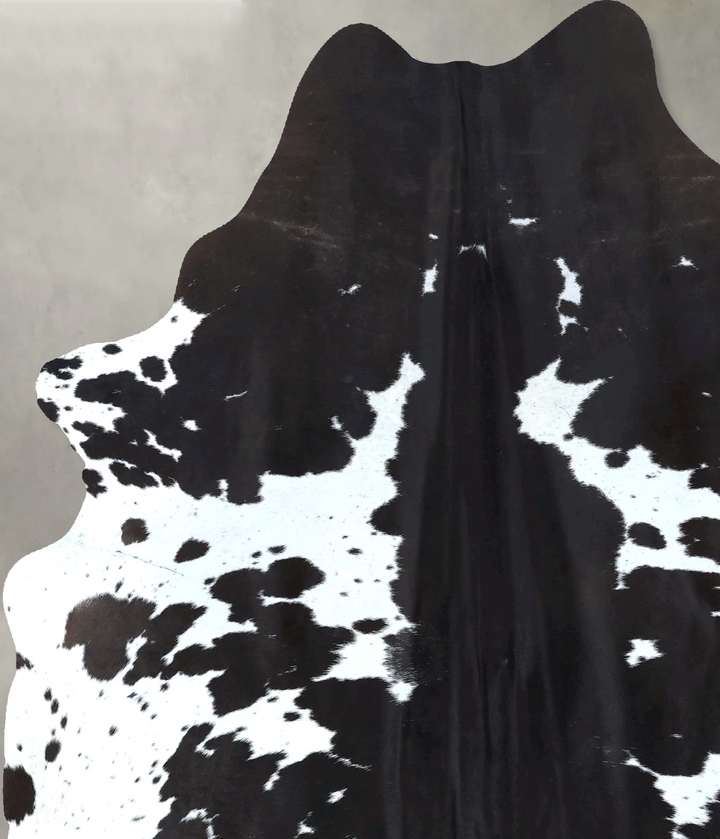 Black and White X-Large Brazilian Cowhide Rug 7'6"H x 5'6"W #B21033 by Hudson Hides