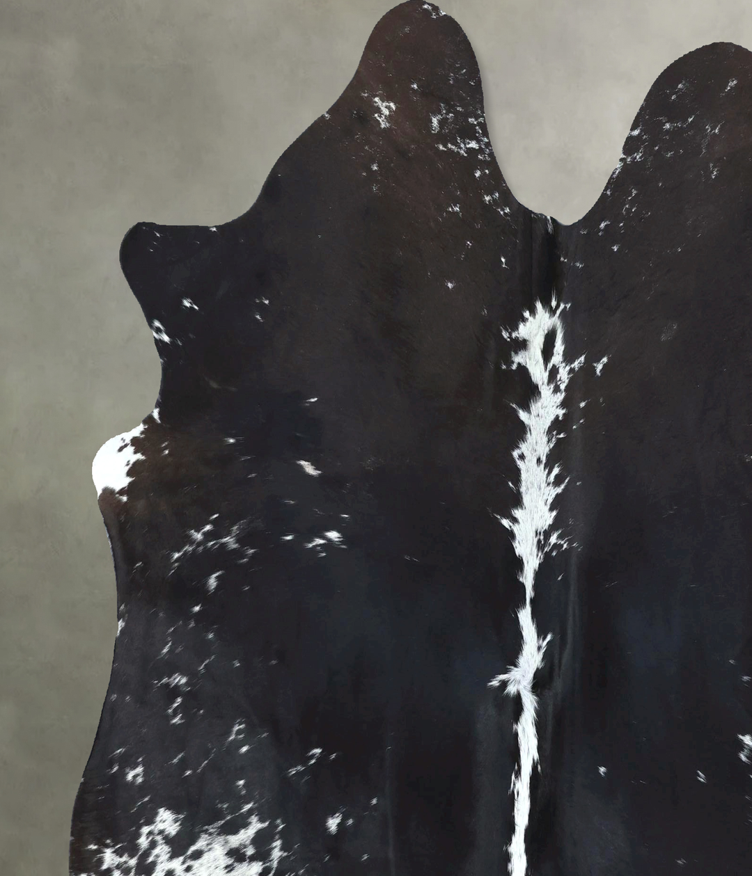 Salt and Pepper Black X-Large Brazilian Cowhide Rug 6'9"H x 6'3"W #B21