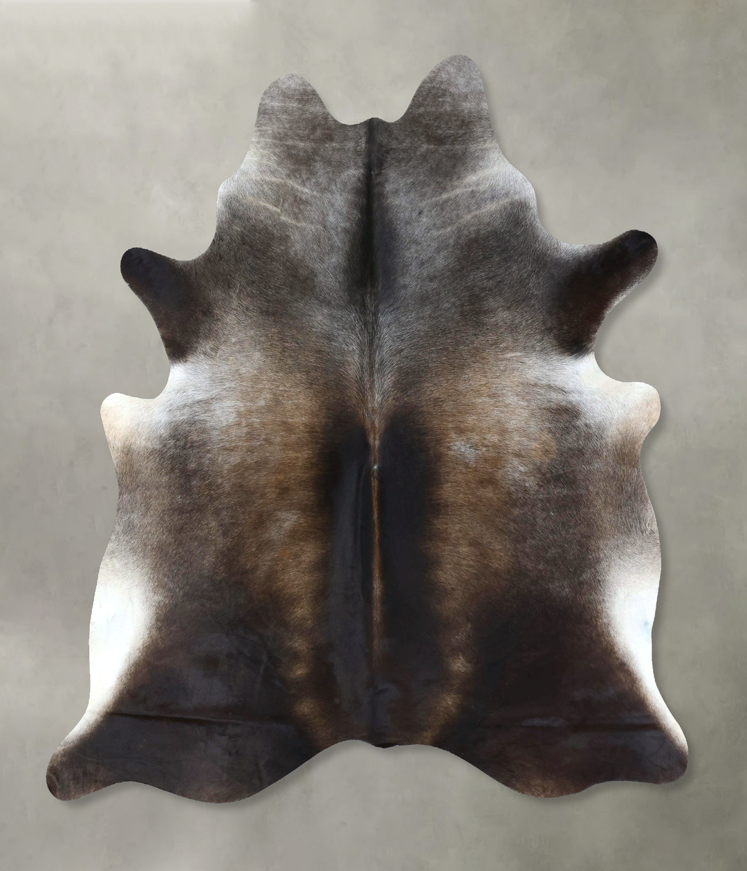 Dark Grey X-Large Brazilian Cowhide Rug 7'1"H x 6'2"W #B21036 by Hudso