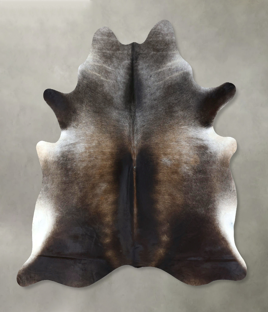 Dark Grey X-Large Brazilian Cowhide Rug 7'1"H x 6'2"W #B21036 by Hudson Hides