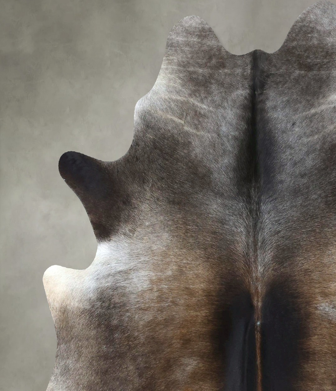 Dark Grey X-Large Brazilian Cowhide Rug 7'1"H x 6'2"W #B21036 by Hudso
