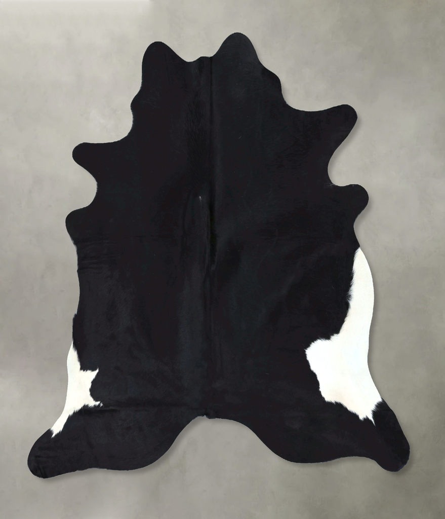 Black and White X-Large Brazilian Cowhide Rug 6'11"H x 6'1"W #B21040 by Hudson Hides
