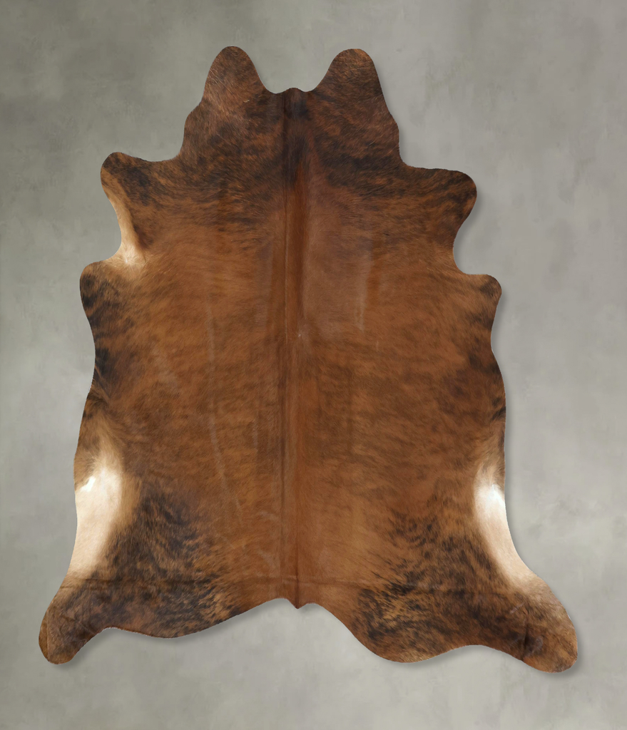 Medium Brindle X-Large Brazilian Cowhide Rug 6'6"H x 7'1"W #B21045 by Hudson Hides