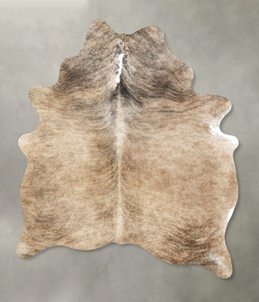 Light Brindle Large Brazilian Cowhide Rug 7'3"H x 5'3"W #B21047 by Hudson Hides