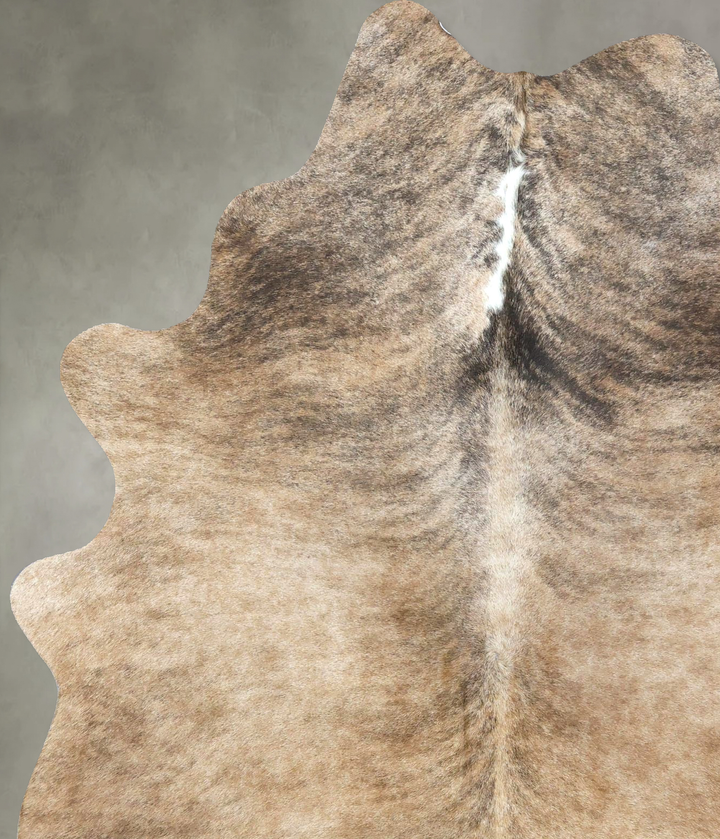 Light Brindle Large Brazilian Cowhide Rug 7'3"H x 5'3"W #B21047 by Hudson Hides