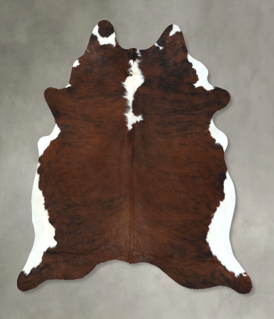 Tricolor X-Large Brazilian Cowhide Rug 7'6"H x 6'3"W #B21052 by Hudson Hides