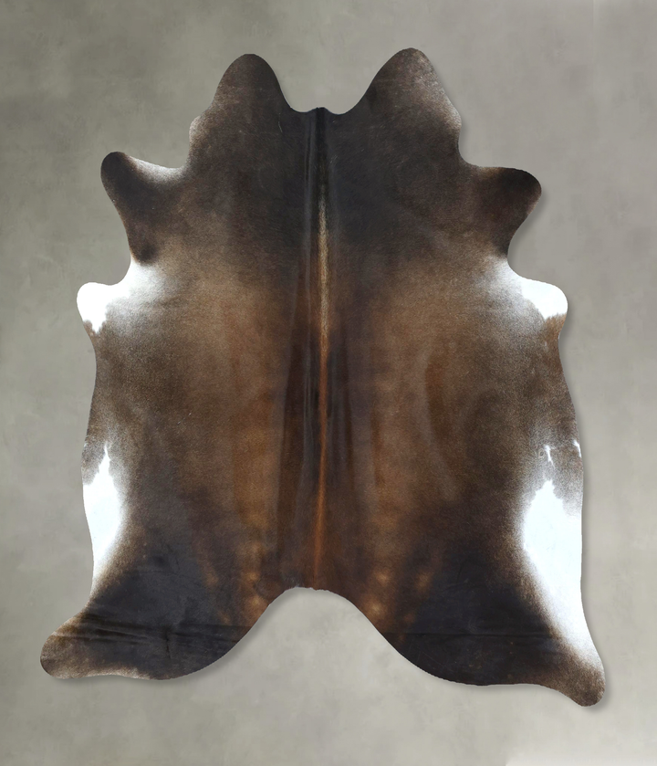 Grey with Beige Large Brazilian Cowhide Rug 6'6"H x 6'0"W #B21053 by Hudson Hides