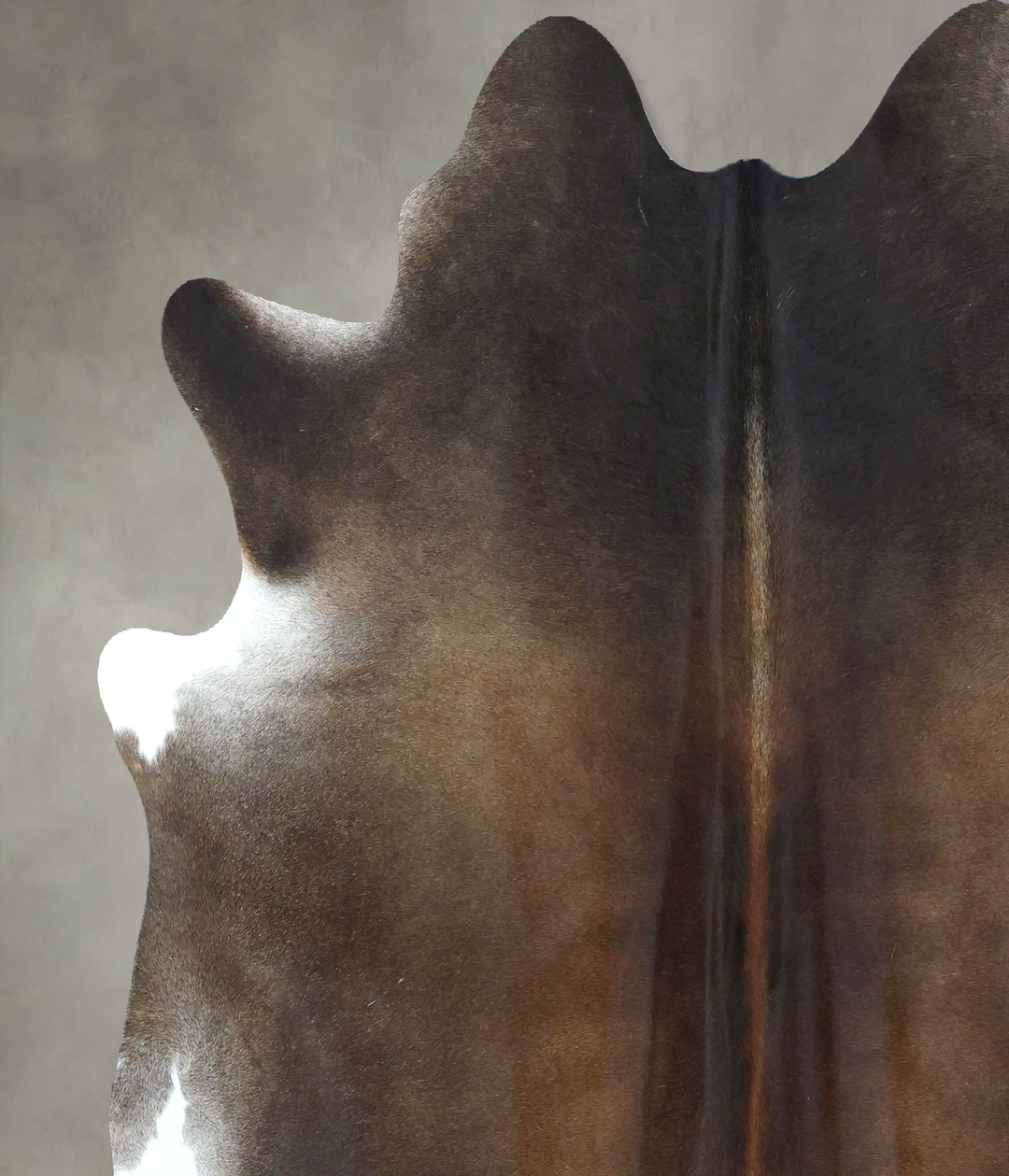 Grey with Beige Large Brazilian Cowhide Rug 6'6"H x 6'0"W #B21053 by H