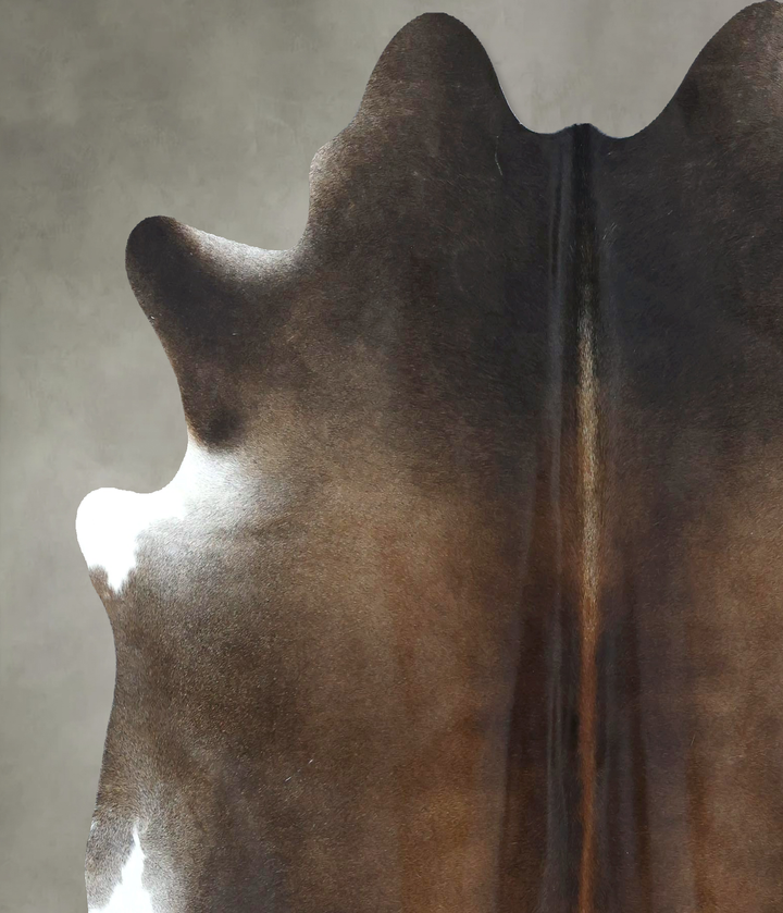 Grey with Beige Large Brazilian Cowhide Rug 6'6"H x 6'0"W #B21053 by Hudson Hides