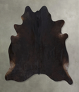 Solid Black X-Large Brazilian Cowhide Rug 7'0"H x 6'6"W #B21054 by Hudson Hides